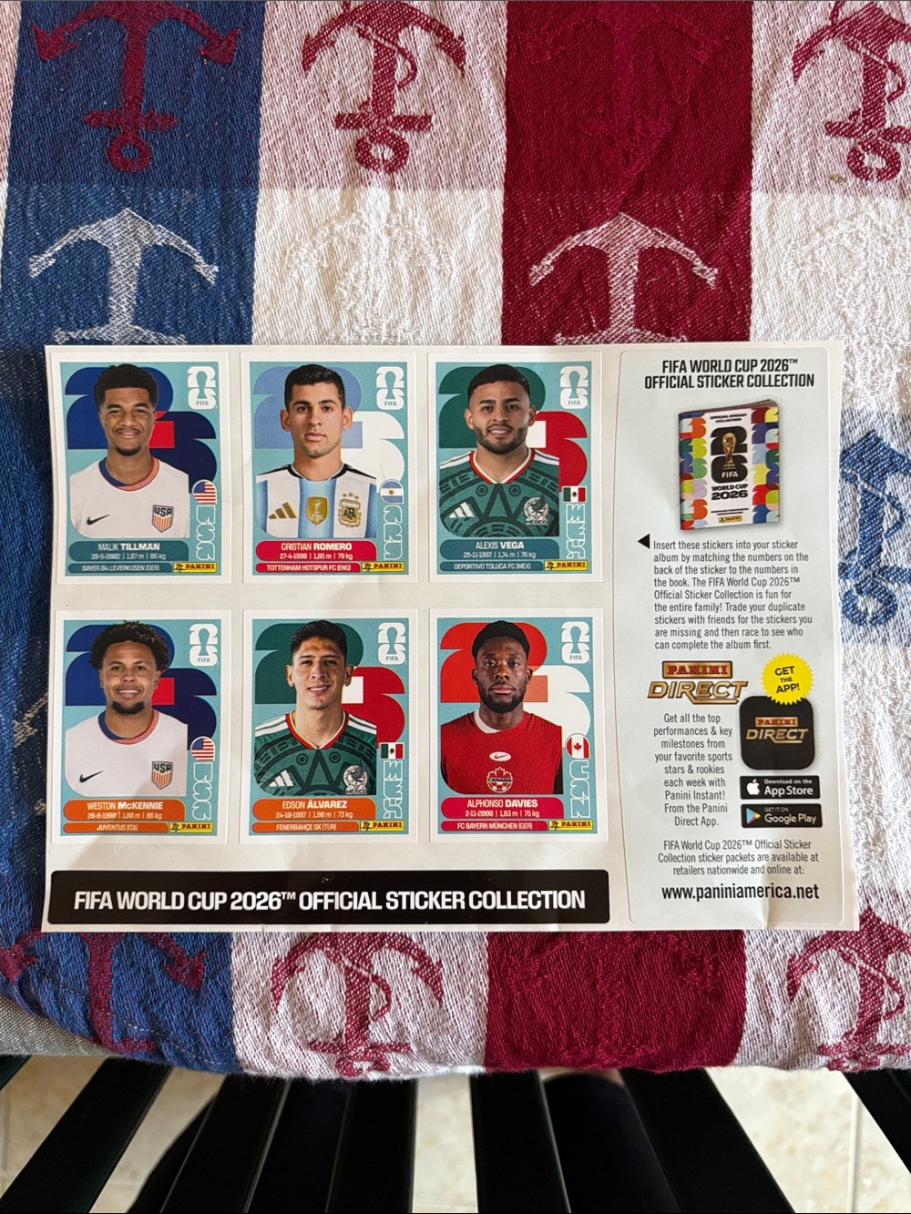 Panini Multicolor FIFA World Cup 2026 Sticker Album Page - New, unused